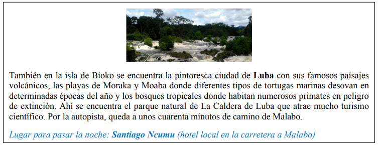 exercice d'entraînement DCL espagnol