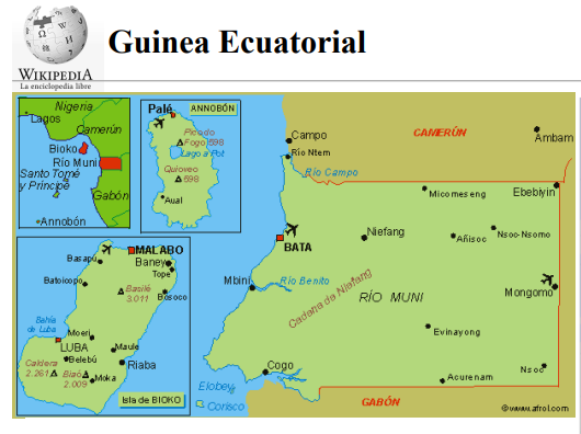 annales espagnol- mapa Guinea Ecuatorial